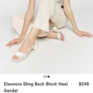 Reformation Eleonora Sling Back Block Heel Sandal